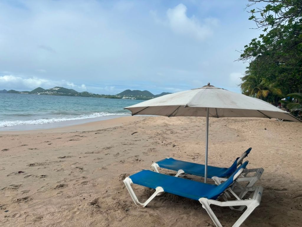 Vigie Beach - Beach Chair (2) & Umbrella rentals