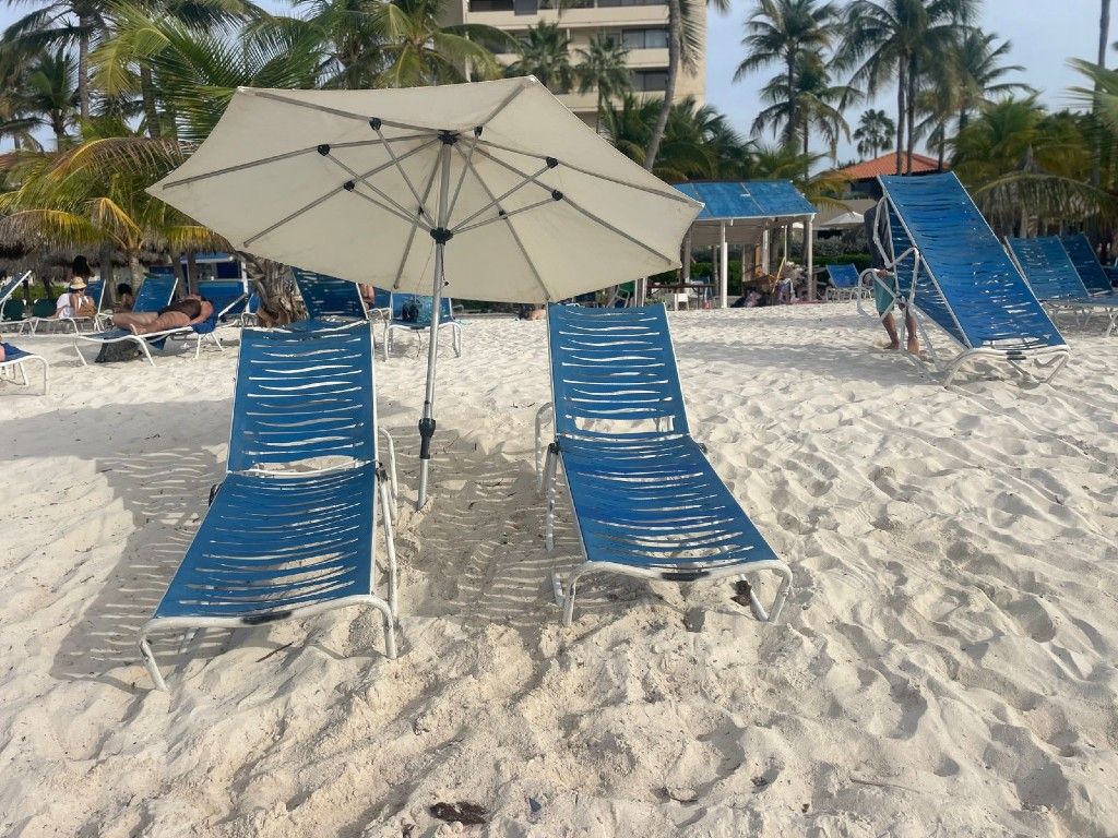 Beach Chair (2) and Umbrella