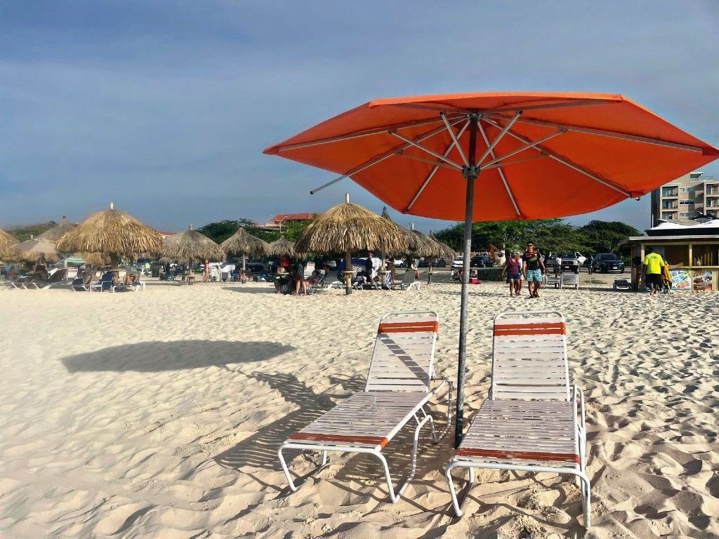 Beach Chair (2) and Umbrella